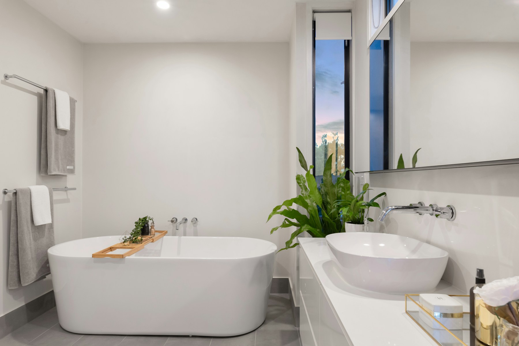 Bathroom design inspiration with carefully coordinated fixtures and finishes
